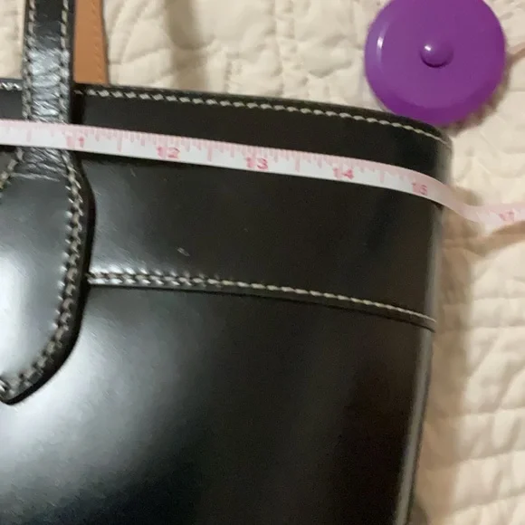 Dooney & Bourke Black Leather Tote Bag - Picture 7 of 14